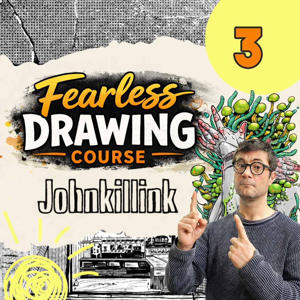 Module thumbnail 3: Inking: line, texture and flow